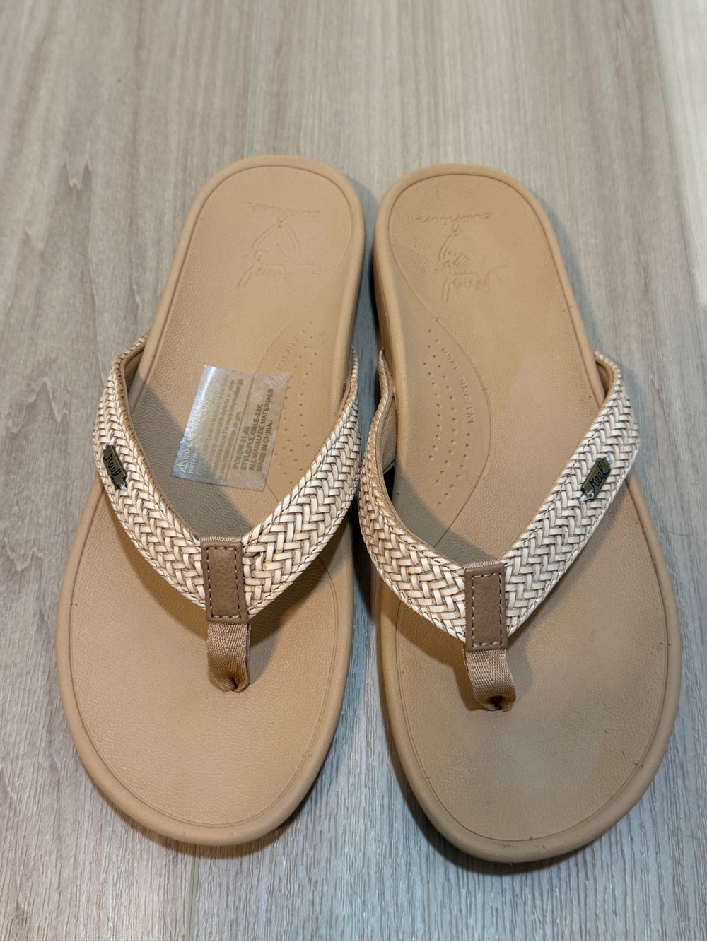 Reef Woven Flip Flop Sandals—Size 8